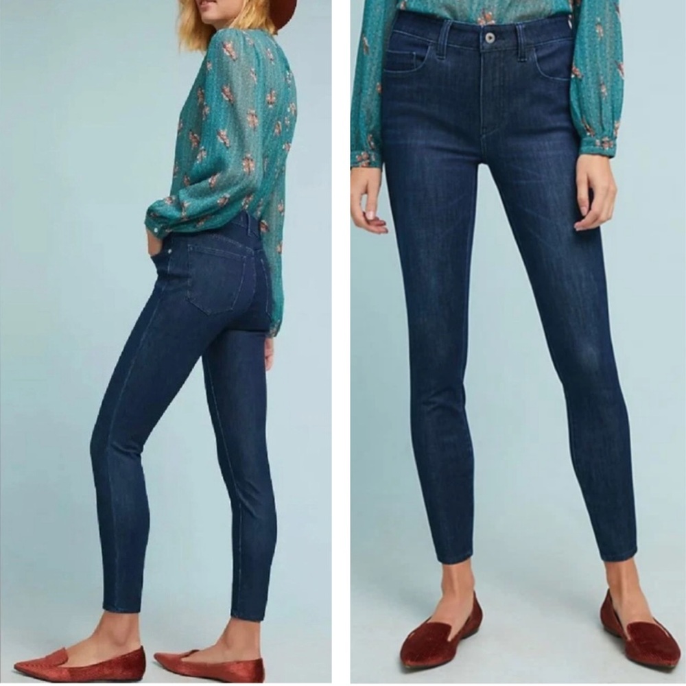 Anthropologie Pilcro and the Letterpress Dark Wash High Rise Denim Legging Sz 27 - Picture 1 of 8